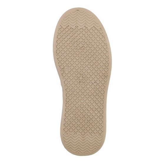 Kaki sneakers met gouden strepen en chunky zool-Darlina