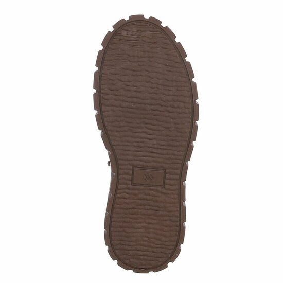 Bruine chunky veterboots met strassdetails-Irena  