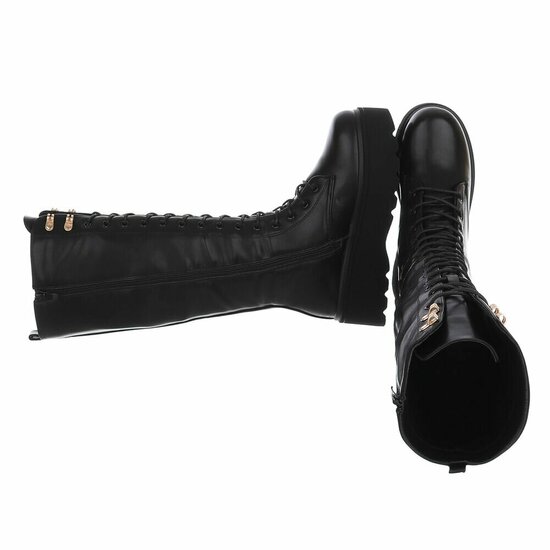 Zwarte hoge veterboot Alie