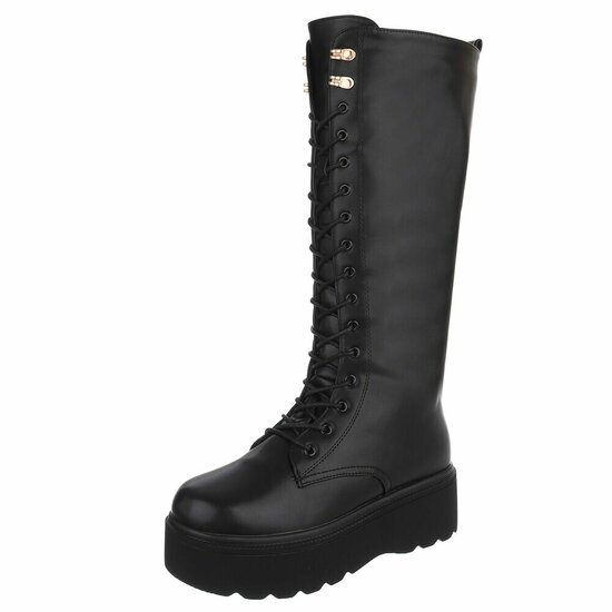 Zwarte hoge veterboot Alie