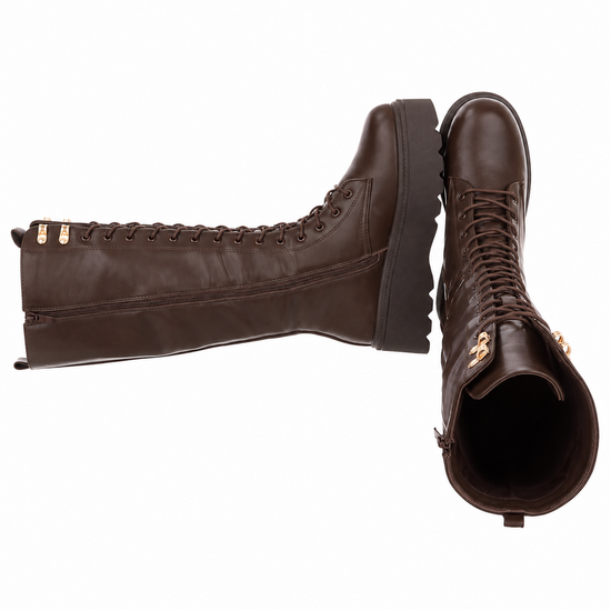 Bruine hoge veterboot Alie