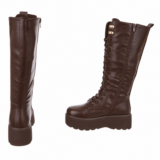 Bruine hoge veterboot Alie