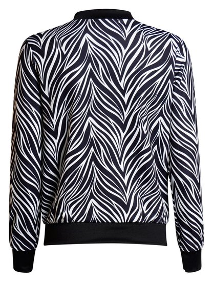 Bombervest met zebra motief.