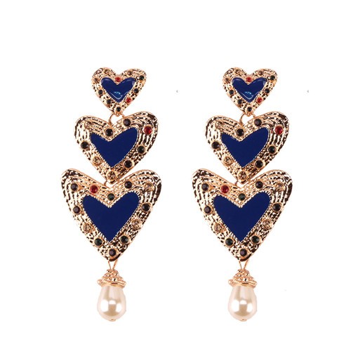 Oorbellen trio van harten  