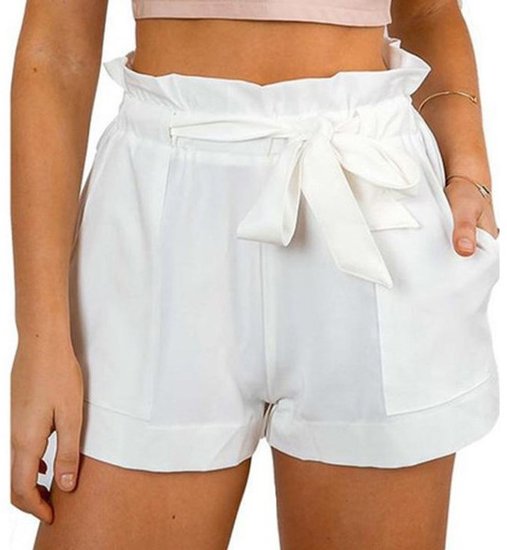 High waist short gefronst.