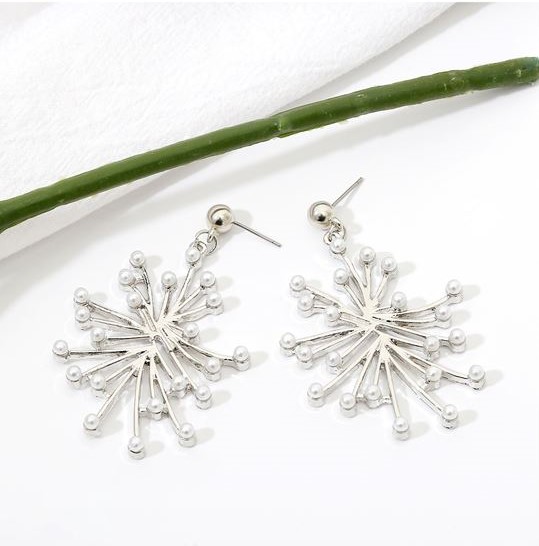 Fashion oorbellen in sneeuwvlok design.