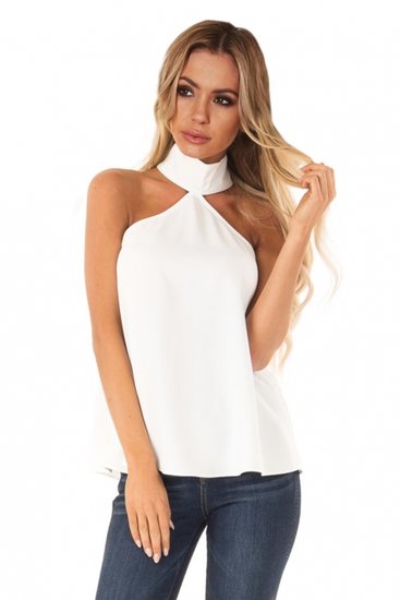 Zomerse high neck top.