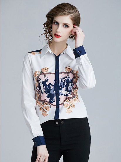 Flower printed blouse