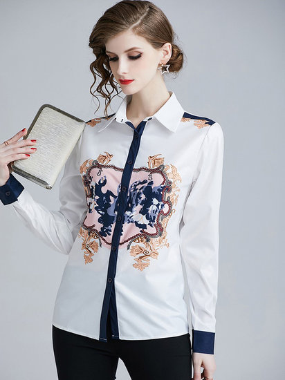 Flower printed blouse