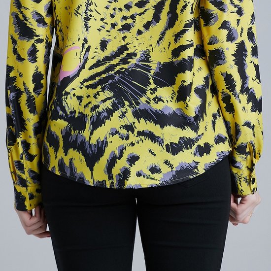 Fashion blouse met luipaard print