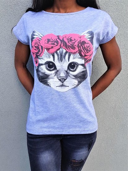 T-shirt poes met rozenkrans