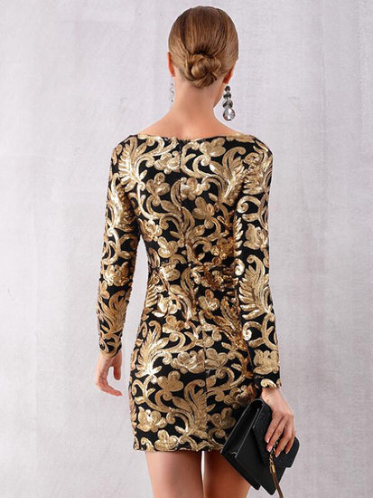 Boutique jurk met lange mouwen