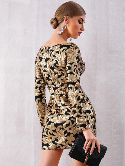 Boutique jurk met lange mouwen