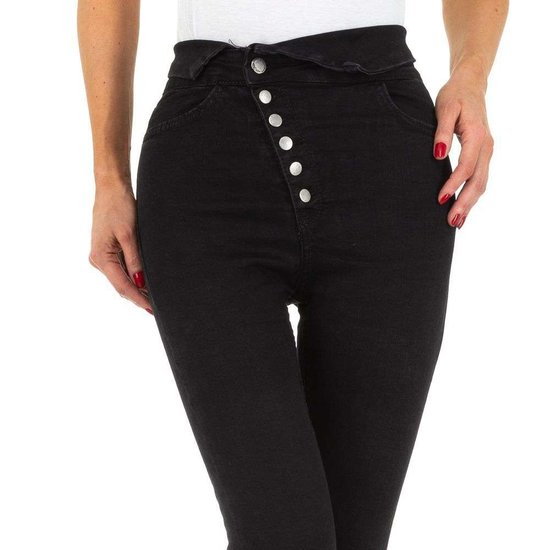 Trendy jeans met knoppen motief.