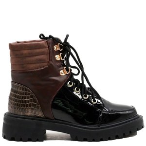 Classy bruin/zwarte boot Tisa.