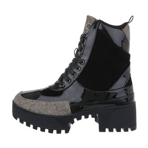 Hoge zwart/bruine veterboot Gael.