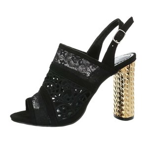 Katia zwarte fashion sandaal.