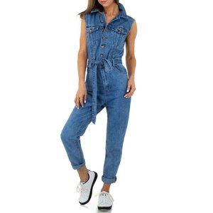 Mouwloze jumpsuit in bleu jeans.SOLD OUT