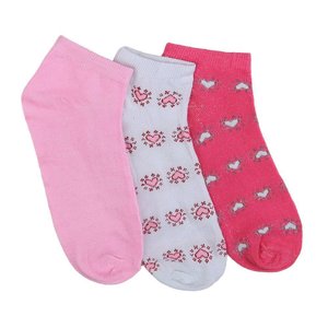 Set de 12 paires de chaussettes-femmes, blanc/rose/rouge.Taille 35-38