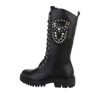 Trendy hoge zwarte boot Yentl.