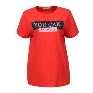 Rood t-shirt  YOU CAN