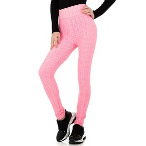 Sportieve rose legging met struktuur.