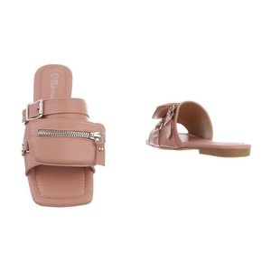 Trendy rose mule Tazia