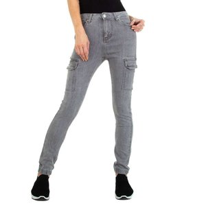 Hippe cargo grijze jeans.