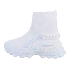 Trendy hoge witte sock sneaker Jenara.