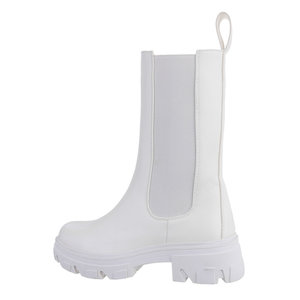 Trendy witte Chelsea boot Sirina.