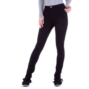 Trendy zwarte straight leg jeans.