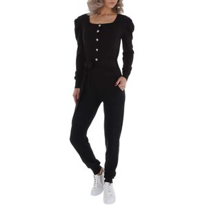 Hippe zwarte jumpsuit.