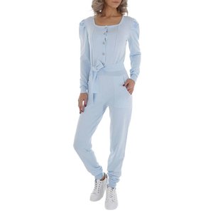 Hippe licht blauwe jumpsuit.