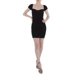 Zwarte bodycon mini jurk in maille.