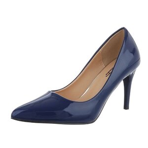 Klassieke blauwe pump Alexandra.