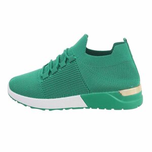 Trendy lage groene sock sneaker Amitis.