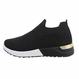 Trendy lage zwarte sock sneaker Toka.