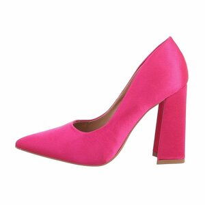 Fuchsia fluwelen pump Jantina.