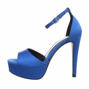 Sandales hautes bleues Wendy.