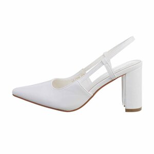 Witte slingback pump Annebeth.