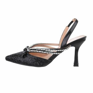 Zwarte slingback pump Bianca.