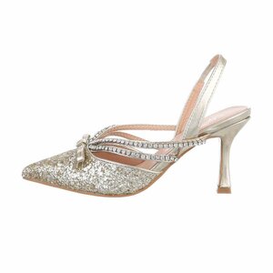 Gouden slingback pump Bianca.