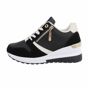 Zwarte hoge sneaker Manuela