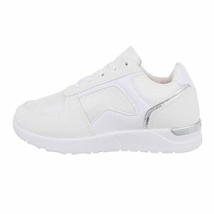 Lage witte mixed  sneaker Miranda.