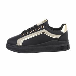 Lage gouden  mixed  sneaker Ameera.