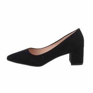 Zwarte suede pump Arike