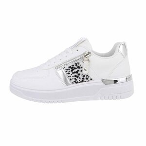 Lage witte mixed sneaker Doris