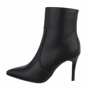 Zwart high heel enkellaarsje Jellie