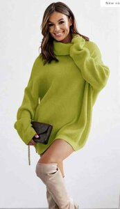 Cozy lime groene tuniek trui  SOLD OUT