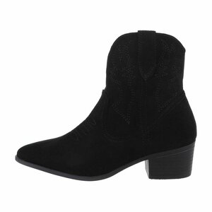 Bottines noires en daim Alvina